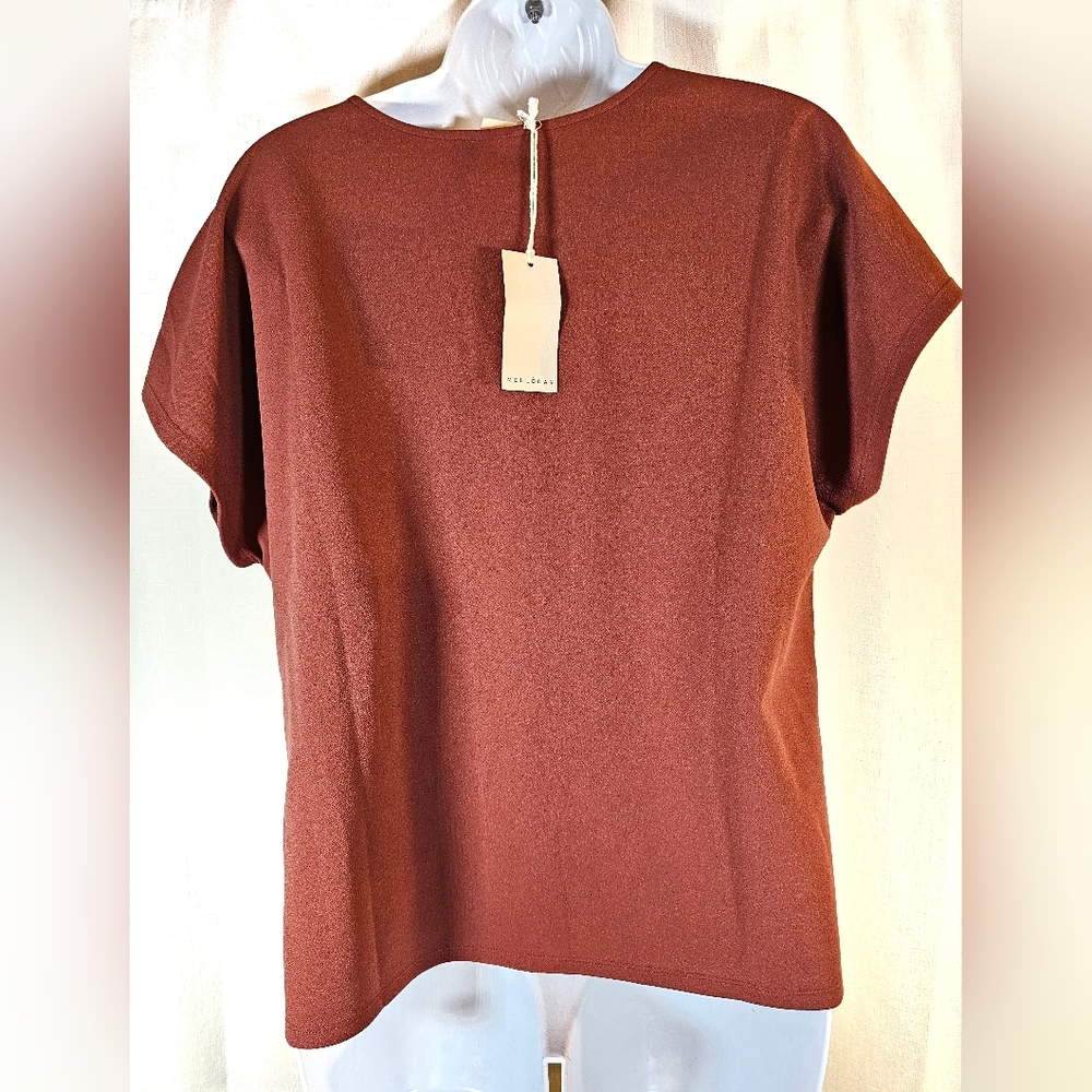 2/$20 Nwt MELLODAY L Pearl Neck Top - Picture 4 of 7